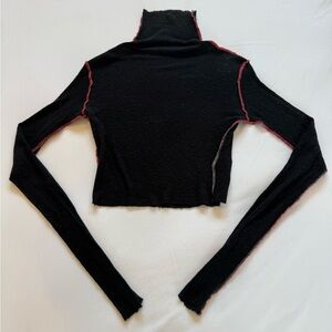 ARE YOU AM I Black Turtleneck Top